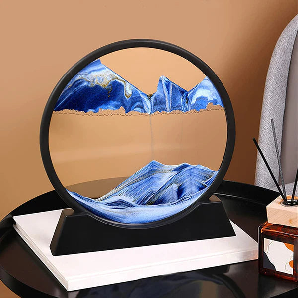 3d Moving Sandscapes Frame | Moving Sand Lamp Frame ( Random Color )7inch